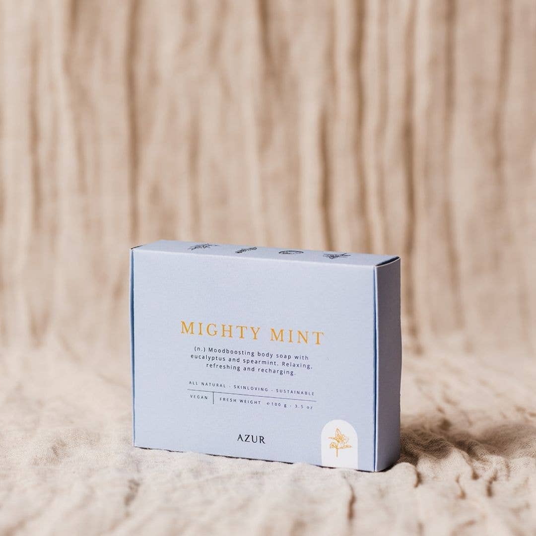 Prírodné telové mydlo Mighty Mint | Mäta & eukalyptus | 100 g