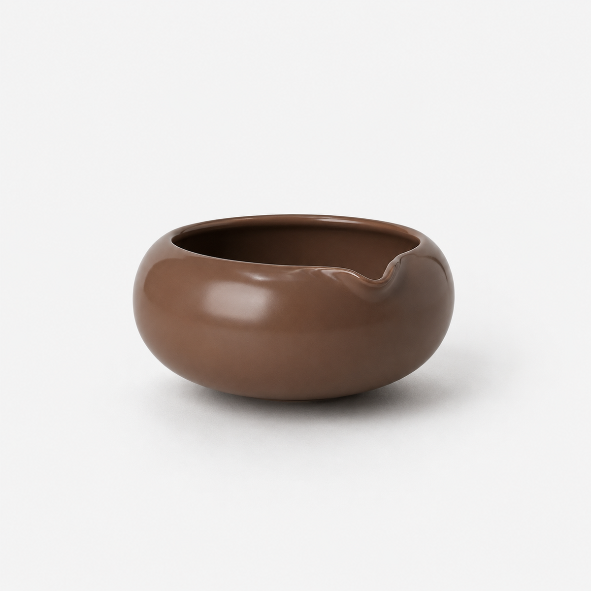 Matcha miska Chawan | Hnedá keramika s výlevkou